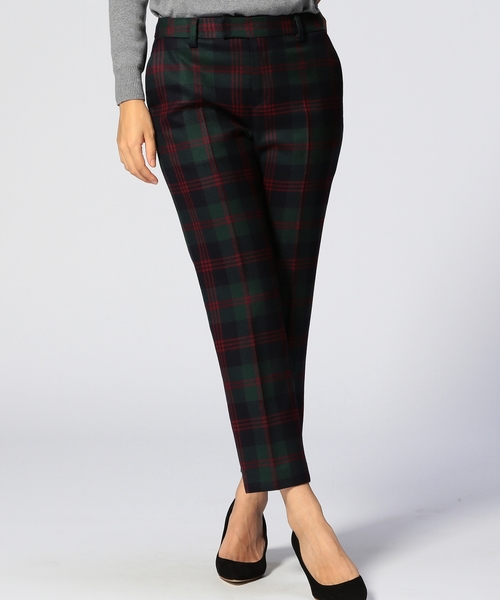 UNITED ARROWS(ユナイテッドアローズ)の「○UAB W/PU チェック パンツ ◆(スラックス・レディース・ネイビー/ブラック・36/40/38/34)」の4枚目の写真