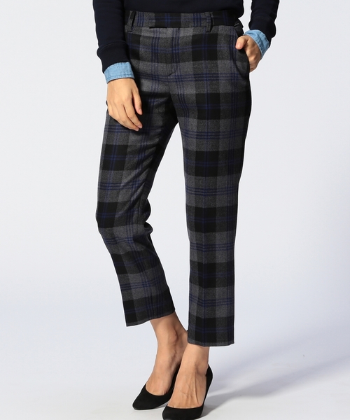 UNITED ARROWS(ユナイテッドアローズ)の「○UAB W/PU チェック パンツ ◆(スラックス・レディース・ネイビー/ブラック・36/40/38/34)」の3枚目の写真