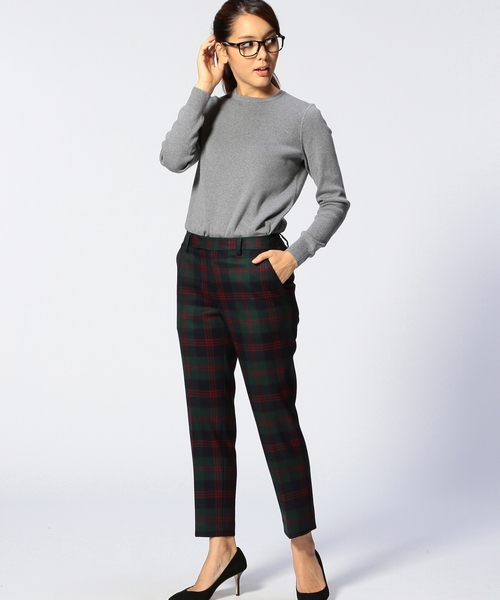 UNITED ARROWS(ユナイテッドアローズ)の「○UAB W/PU チェック パンツ ◆(スラックス・レディース・ネイビー/ブラック・36/40/38/34)」の6枚目の写真