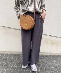 KOBE LETTUCE | アンクル丈orロング丈　リネンタッチワイドフレアパンツ(その他パンツ)