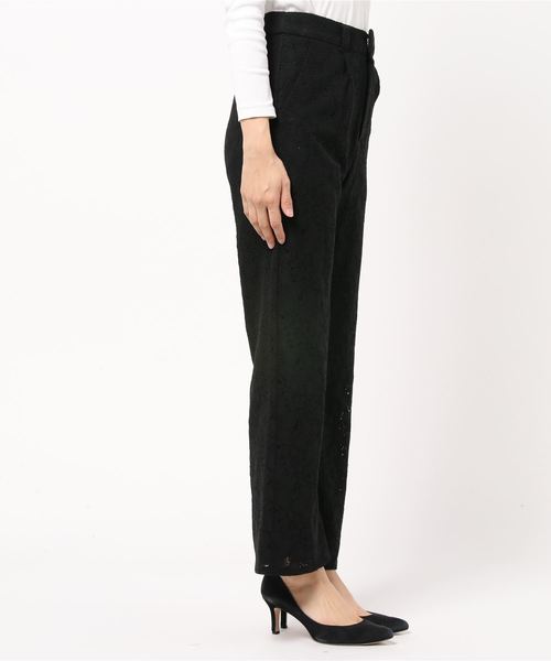 archives（アルシーヴ）の「レースストレートフレアパンツ（その他パンツ・レディース・ブラック/オフホワイト/ブルー・MEDIUM）」の4枚目の写真