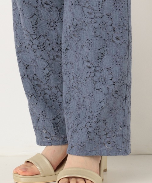 archives（アルシーヴ）の「レースストレートフレアパンツ（その他パンツ・レディース・ブラック/オフホワイト/ブルー・MEDIUM）」の6枚目の写真