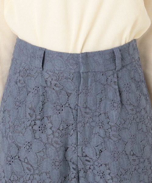 archives（アルシーヴ）の「レースストレートフレアパンツ（その他パンツ・レディース・ブラック/オフホワイト/ブルー・MEDIUM）」の9枚目の写真