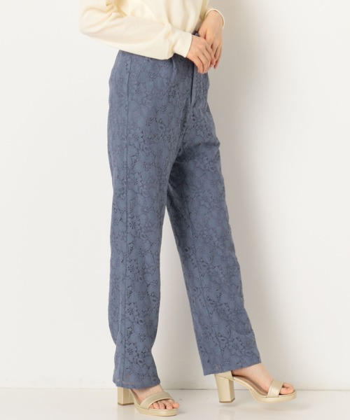 archives（アルシーヴ）の「レースストレートフレアパンツ（その他パンツ・レディース・ブラック/オフホワイト/ブルー・MEDIUM）」の12枚目の写真