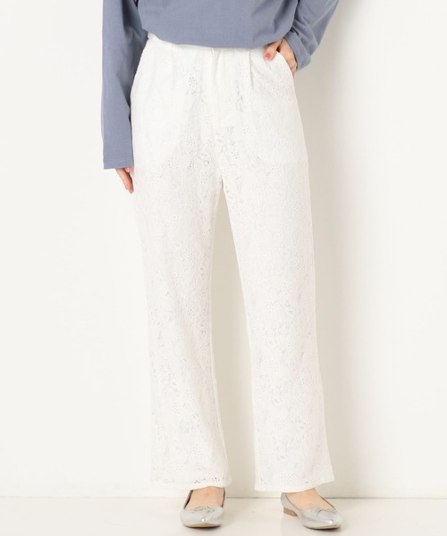 archives（アルシーヴ）の「レースストレートフレアパンツ（その他パンツ・レディース・ブラック/オフホワイト/ブルー・MEDIUM）」の17枚目の写真