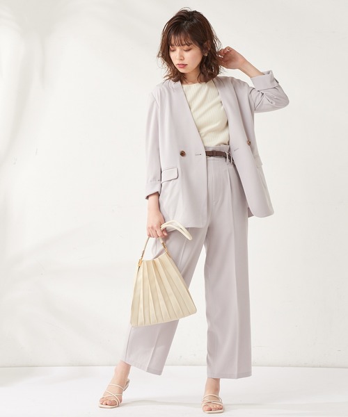 natural couture（ナチュラルクチュール）の「おしゃれノーカラージャケット（ノーカラージャケット・レディース・ベージュ/ミント/ラベンダー・FREE）」の18枚目の写真