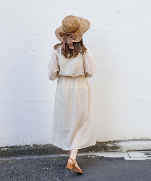 flower(フラワー)の「シアーカシュクールワンピース(ワンピース・レディース・ベージュ/ピンク・FREE)」の12枚目の写真