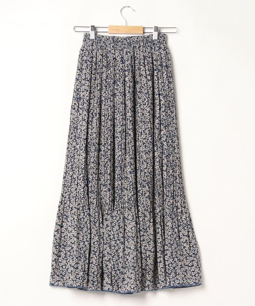 SpRay（スプレイ）の「花柄消しプリーツスカート（スカート・レディース・ブラック/ブルー・FREE）」の3枚目の写真