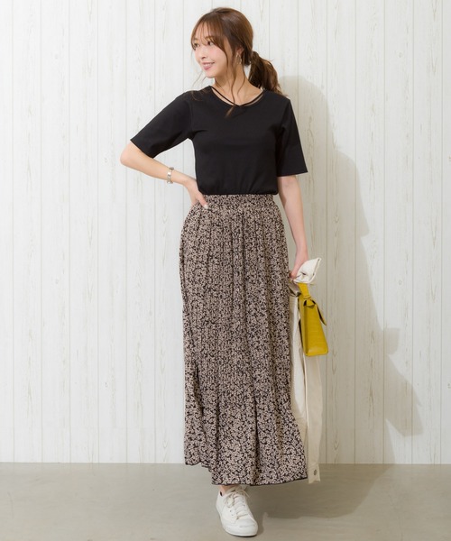 SpRay（スプレイ）の「花柄消しプリーツスカート（スカート・レディース・ブラック/ブルー・FREE）」の14枚目の写真