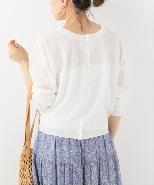 B.C STOCK(ベーセーストック)の「2WAYシースルーカーディガン(カーディガン/ボレロ・レディース・ホワイト/パープル/キャメル/ブラック・FREE)」の2枚目の写真