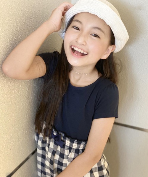 Catherine Cottage（キャサリンコテージ）の「半袖リボンドッキングワンピース（ワンピース・キッズ・ライラック/ミント/ブルー系その他/パープル系その他/ブルー/ネイビー/レッド/ブラック/ベージュ/ピンク/ライトグリーン/グレイッシュブルー/アクア/ベビーピンク/スモークピンク/ライム/イエロー/ライラック系・140/120/150/110/130/90/100）」の22枚目の写真