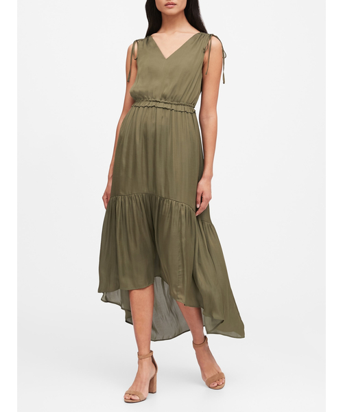 セール サテンルーシュ マキシワンピース ワンピース Banana Republic バナナリパブリック のファッション通販 Zozotown