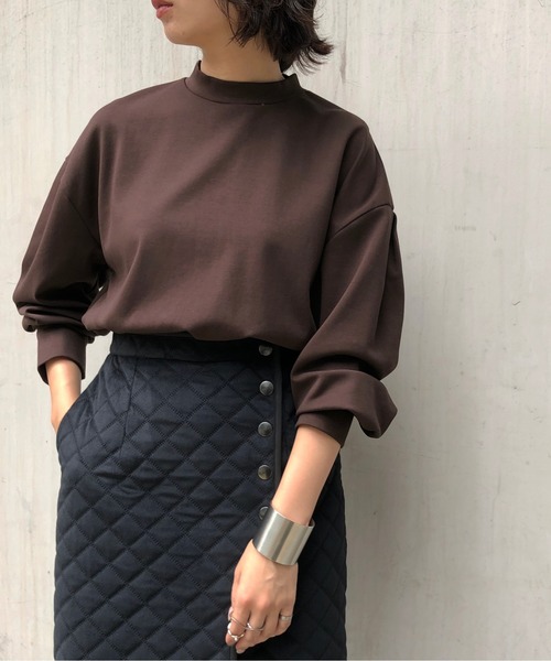 &g'aime（アンジェム）の「【&g'aime】ボリュームスリーブトップス（スウェット・レディース・ホワイト/ブラック/ダークブラウン・FREE）」の3枚目の写真