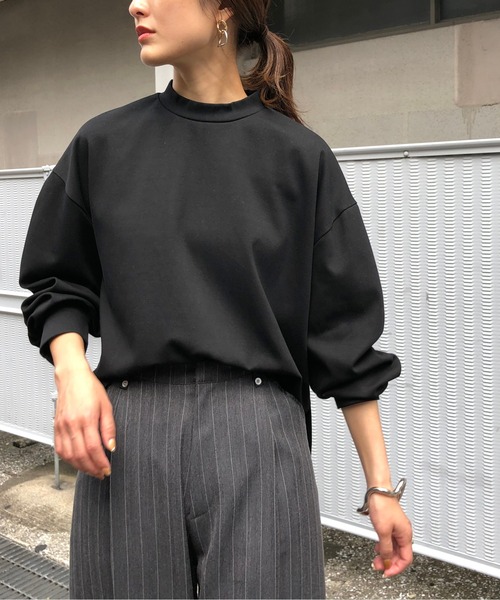 &g'aime（アンジェム）の「【&g'aime】ボリュームスリーブトップス（スウェット・レディース・ホワイト/ブラック/ダークブラウン・FREE）」の19枚目の写真