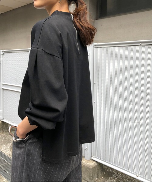 &g'aime（アンジェム）の「【&g'aime】ボリュームスリーブトップス（スウェット・レディース・ホワイト/ブラック/ダークブラウン・FREE）」の22枚目の写真