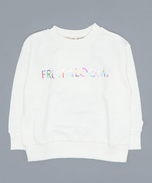 FRUIT OF THE LOOM（フルーツオブザルーム）の「キッズ ホイルプリントスウェットシャツ / 長袖 / スウェット / 前面 / ロゴ / プリント / ユニセックス（スウェット・キッズ・ブラック/グレー/ホワイト・90-100cm/110-120cm/130-140cm）」の5枚目の写真