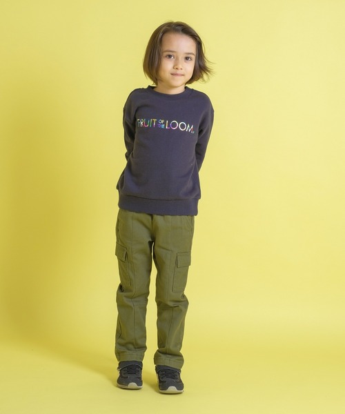 FRUIT OF THE LOOM（フルーツオブザルーム）の「キッズ ホイルプリントスウェットシャツ / 長袖 / スウェット / 前面 / ロゴ / プリント / ユニセックス（スウェット・キッズ・ブラック/グレー/ホワイト・90-100cm/110-120cm/130-140cm）」の13枚目の写真