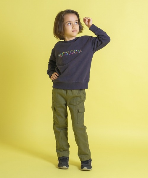 FRUIT OF THE LOOM（フルーツオブザルーム）の「キッズ ホイルプリントスウェットシャツ / 長袖 / スウェット / 前面 / ロゴ / プリント / ユニセックス（スウェット・キッズ・ブラック/グレー/ホワイト・90-100cm/110-120cm/130-140cm）」の18枚目の写真