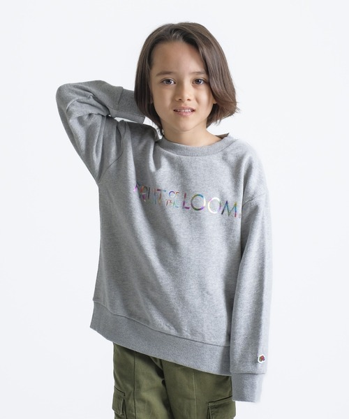 FRUIT OF THE LOOM（フルーツオブザルーム）の「キッズ ホイルプリントスウェットシャツ / 長袖 / スウェット / 前面 / ロゴ / プリント / ユニセックス（スウェット・キッズ・ブラック/グレー/ホワイト・90-100cm/110-120cm/130-140cm）」の20枚目の写真