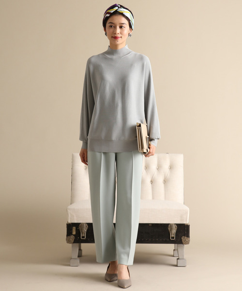 Tiara(ティアラ)の「センタープレスワイドシルエットパンツ(その他パンツ・レディース・ベージュ/ミント・S/L/M)」の6枚目の写真