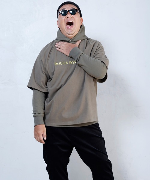 BUCCA 44(ブッカフォーティーフォー)の「【BUCCA 44】オーバーシルエットロゴカットソー(Tシャツ/カットソー・メンズ・ホワイト/カーキ・MEDIUM/LARGE/X-LARGE/XX-LARGE/XXX-LARGE)」の7枚目の写真