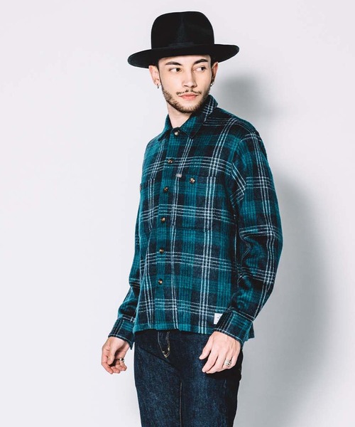 CRIMIE（クライミー）の「CHECK SHAGGY KNIT SHIRT（シャツ/ブラウス 