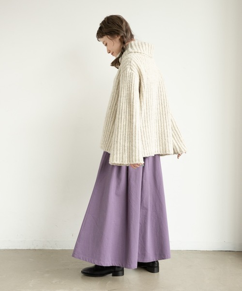 MERLOT（メルロー）の「ざっくり編みタートルネックニット（ニット/セーター・レディース・ライトグレー/ピンク/マスタード/ナチュラル・FREE）」の14枚目の写真