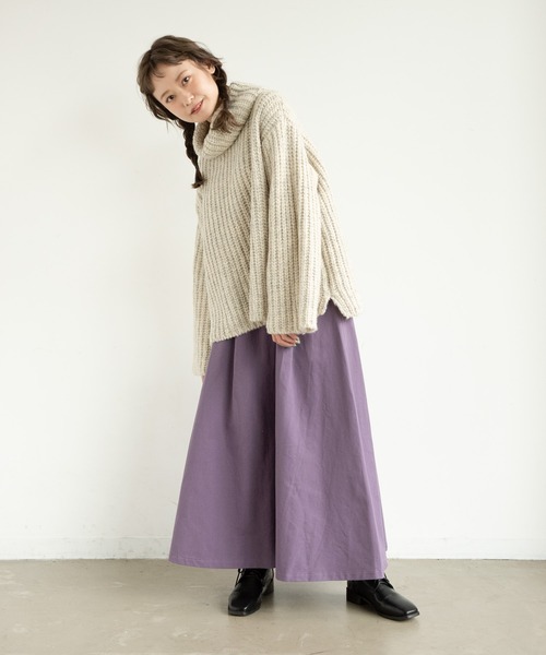 MERLOT（メルロー）の「ざっくり編みタートルネックニット（ニット/セーター・レディース・ライトグレー/ピンク/マスタード/ナチュラル・FREE）」の10枚目の写真