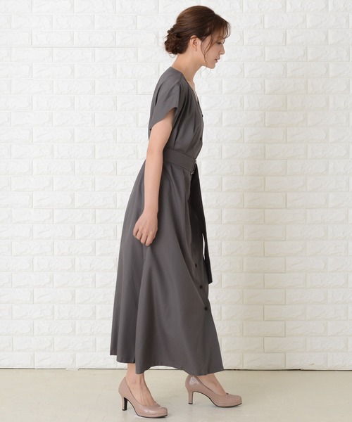 2014.15 SS 未使用品■バレンシアガ 半袖ワンピース・ドレス Ｖネック ワンピース 夏 レディース 花柄 ドレス シフォン きれいめ