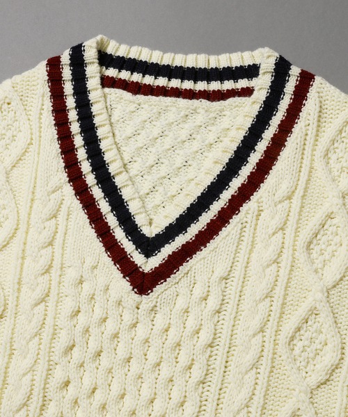 neu-tre（ヌートル）の「【WEARISTA Kumika】チルデンニットベスト（ベスト・レディース・ホワイト系その他/ブラウン系その他・FREE）」の4枚目の写真