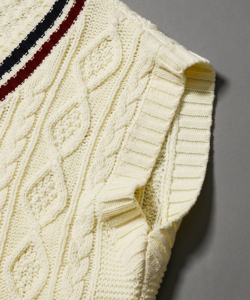 neu-tre（ヌートル）の「【WEARISTA Kumika】チルデンニットベスト（ベスト・レディース・ホワイト系その他/ブラウン系その他・FREE）」の5枚目の写真