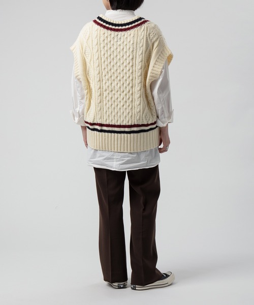 neu-tre（ヌートル）の「【WEARISTA Kumika】チルデンニットベスト（ベスト・レディース・ホワイト系その他/ブラウン系その他・FREE）」の10枚目の写真