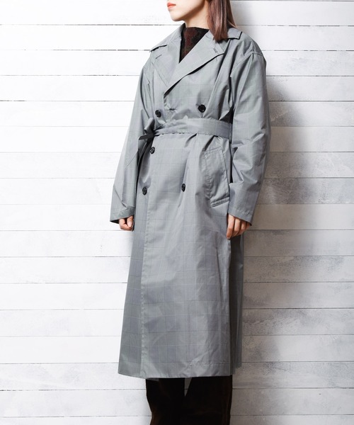 セール W Traditional Weatherwear グレンチェックトレンチコート トレンチコート Traditional Weatherwear トラディショナルウェザーウェア のファッション通販 Zozotown