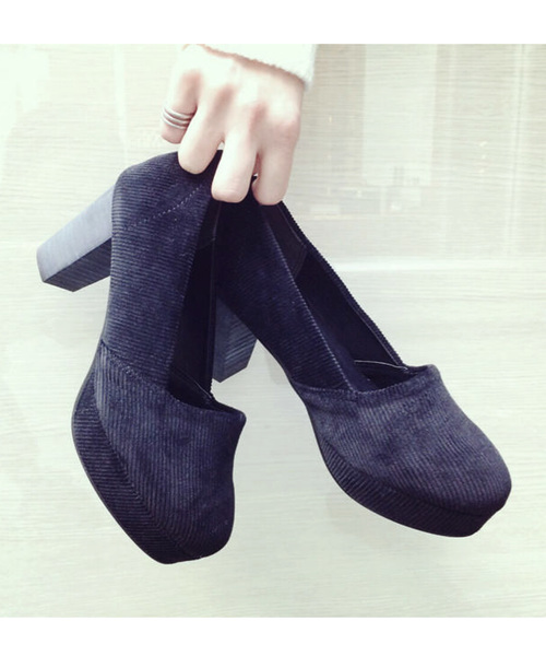 Kastane(カスタネ)の「【Kastane】ストームパンプス(パンプス・レディース・ブルー系その他/ネイビー/ブラウン系その他/マスタード/ブラック・38/36/37/35/39)」の2枚目の写真