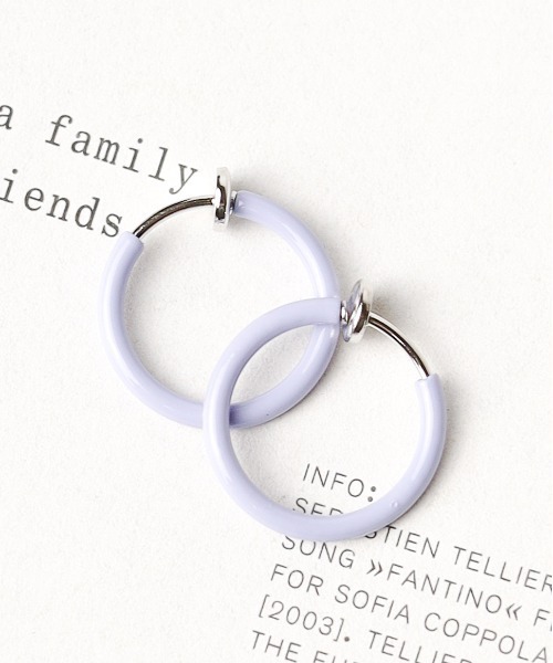 sunny branch(サニーブランチ)の「ブラス 15㎜フープイヤリング(イヤリング・レディース・シルバー/ブラック/スミクロ/ゴールド/ライトピンク/ラベンダー・FREE)」の3枚目の写真