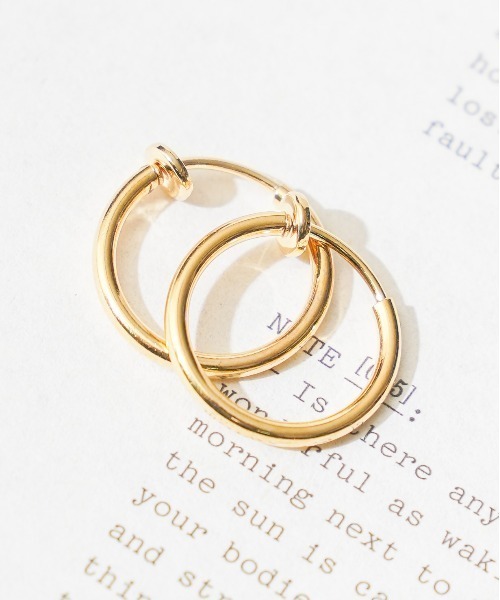 sunny branch(サニーブランチ)の「ブラス 15㎜フープイヤリング(イヤリング・レディース・シルバー/ブラック/スミクロ/ゴールド/ライトピンク/ラベンダー・FREE)」の6枚目の写真