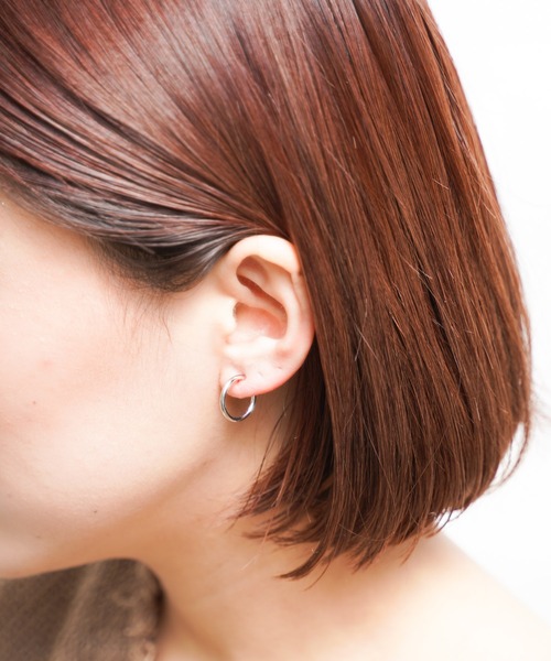 sunny branch(サニーブランチ)の「ブラス 15㎜フープイヤリング(イヤリング・レディース・シルバー/ブラック/スミクロ/ゴールド/ライトピンク/ラベンダー・FREE)」の8枚目の写真