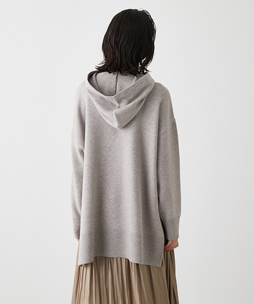AZUL by moussy（アズールバイマウジー）の「SIDE SLIT KNIT HOODIE