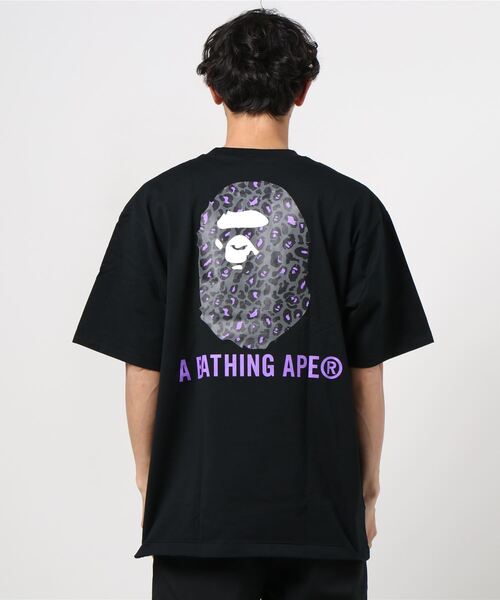 新品未使用 BAPE LEOPARD RLX TEE ブラック A BATHING APE（アベイシングエイプ）の「BAPE LEOPARD RLX TEE