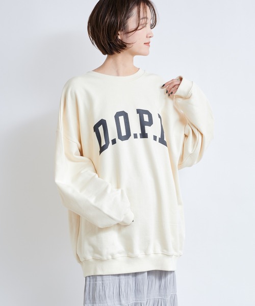 DouDou（ドゥドゥ）の「DOPE ロゴスウェット（スウェット・レディース・オフホワイト/ライトグレー/カーキ・FREE）」の9枚目の写真