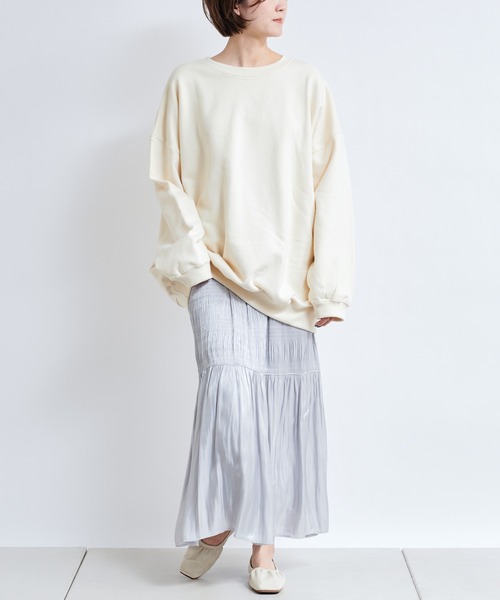 DouDou（ドゥドゥ）の「DOPE ロゴスウェット（スウェット・レディース・オフホワイト/ライトグレー/カーキ・FREE）」の11枚目の写真