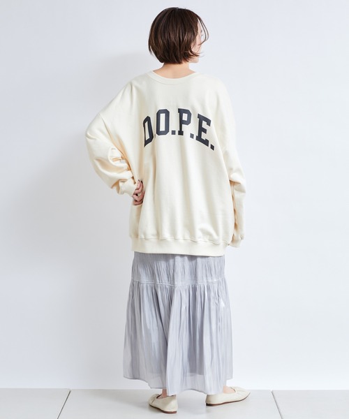 DouDou（ドゥドゥ）の「DOPE ロゴスウェット（スウェット・レディース・オフホワイト/ライトグレー/カーキ・FREE）」の15枚目の写真