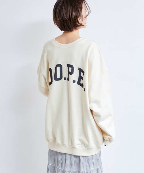 DouDou（ドゥドゥ）の「DOPE ロゴスウェット（スウェット・レディース・オフホワイト/ライトグレー/カーキ・FREE）」の17枚目の写真