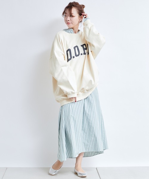 DouDou（ドゥドゥ）の「DOPE ロゴスウェット（スウェット・レディース・オフホワイト/ライトグレー/カーキ・FREE）」の21枚目の写真