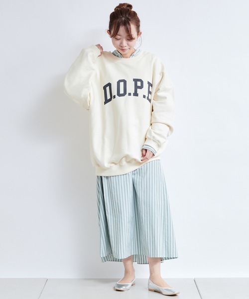 DouDou（ドゥドゥ）の「DOPE ロゴスウェット（スウェット・レディース・オフホワイト/ライトグレー/カーキ・FREE）」の22枚目の写真