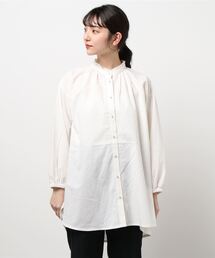 Samansa Mos2 | 衿レース前開きチュニック(シャツ/ブラウス)