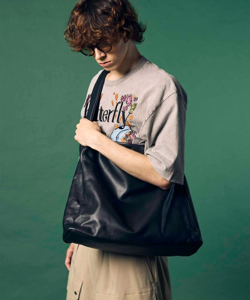 UNISEX》Leather Shoulder Bag/レザーショルダーバッグ 【MAISON