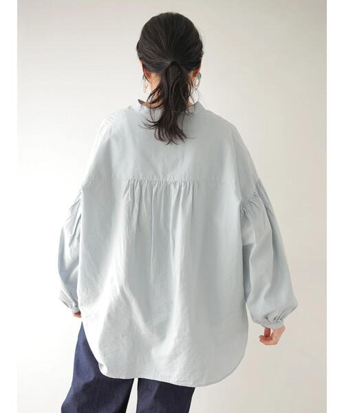 AMERICAN HOLIC（アメリカンホリック）の「袖ギャザースキッパーシャツ（シャツ/ブラウス・レディース・ブラック/オフホワイト/カーキ/アイボリー/サックスブルー/ピンク・FREE）」の20枚目の写真