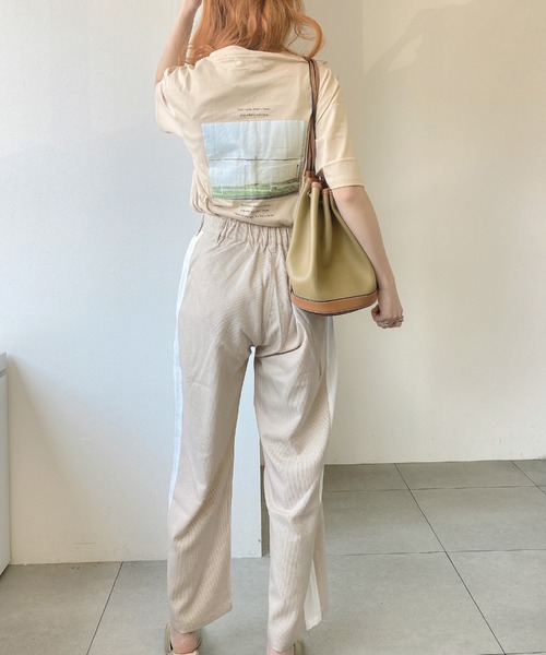 UNRELISH（アンレリッシュ）の「サイドラインチェックパンツ（その他パンツ・レディース・ベージュ/ピンクベージュ・MEDIUM）」の10枚目の写真