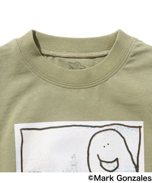 Mark Gonzales（マーク・ゴンザレス）の「◆【マークゴンザレス】レイヤード五分袖T（Tシャツ/カットソー・キッズ・オリーブ/アイボリー・11/10/12/15 /13/14/09）」の9枚目の写真